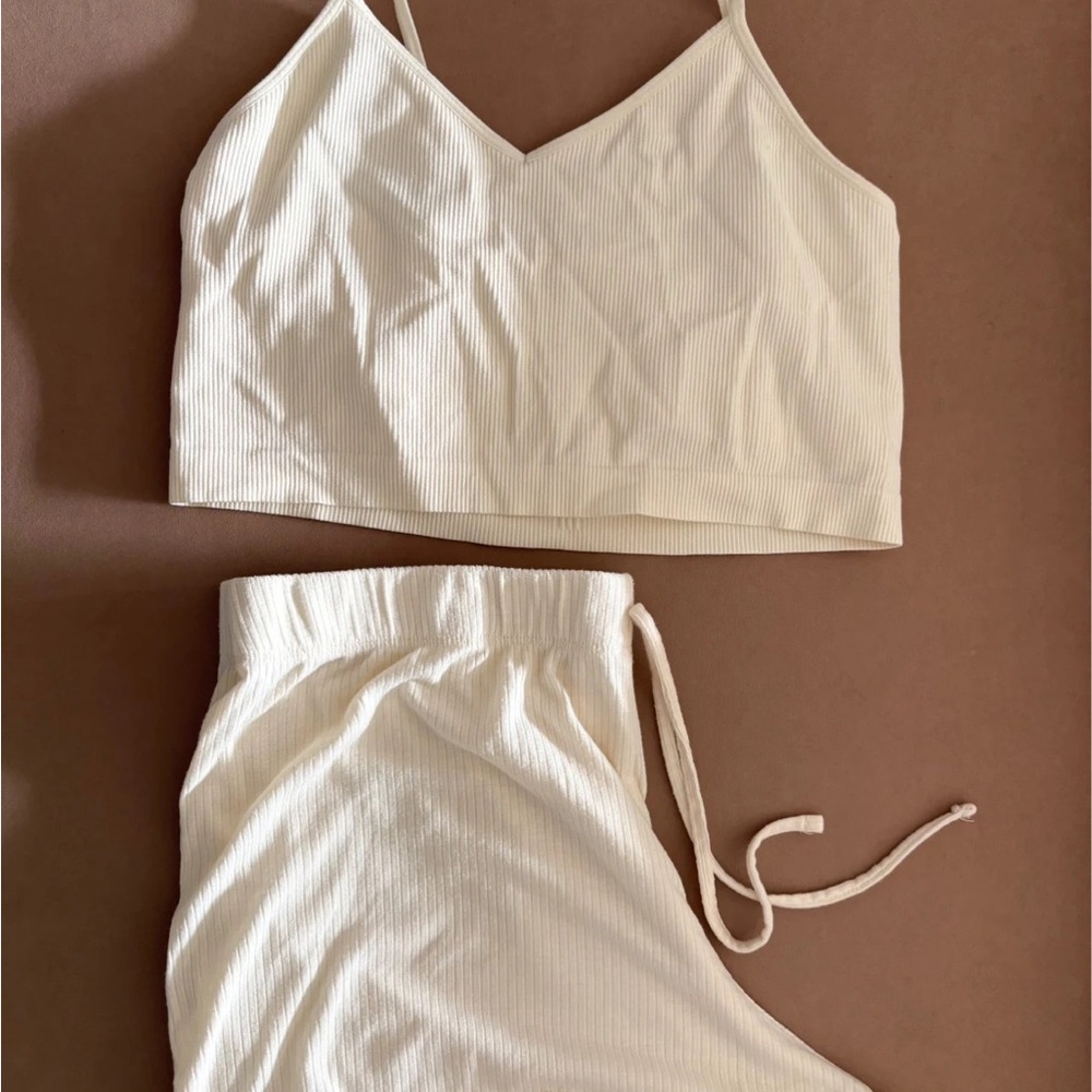 Women's Cream Sleepwear Set